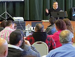 Church history presentation teaches those preparing to be lay ministers about the roots of the Catholic faith