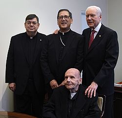 Hatch greets Bishop Solis