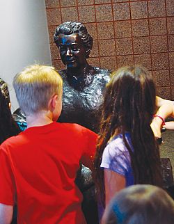 Statue dedicated to Sister Karen Stern, SHF