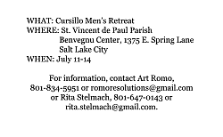 Cursillo movement offers men's, women's retreats
