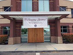 Parishioners Return to Mass