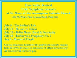 St. Marys in Park City will be the venue for five Utah Symphony concerts this summer