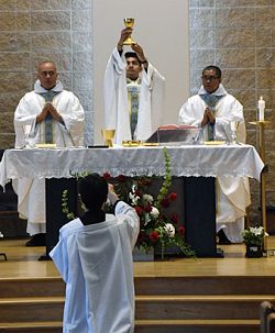 Newly ordained Father Kenneth Parsad offers Thanksgiving Mass

