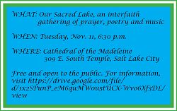 Interfaith gathering will celebrate Great Salt Lake